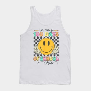 In My 100 Days Of School Era Smile Face 100th Day Of School Tank Top